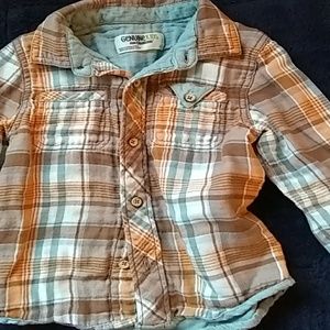 Boys plaid buttom down